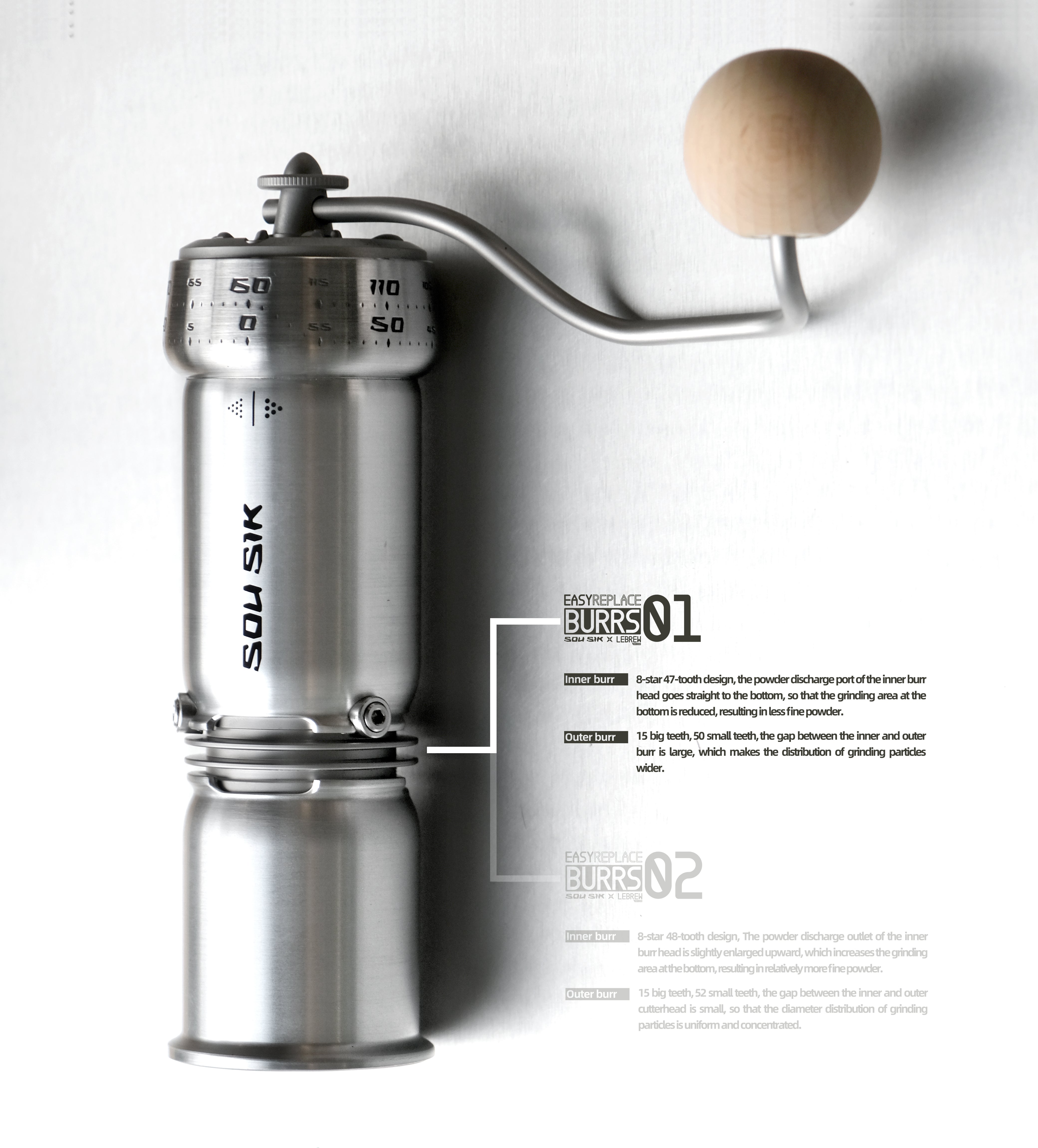 SOU SIK × LEBREW P-1 Hand Grinder