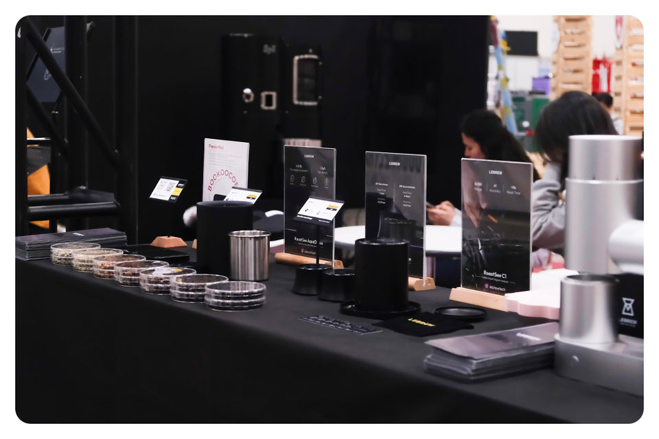 LeBrew coffee equipment displayed at an event