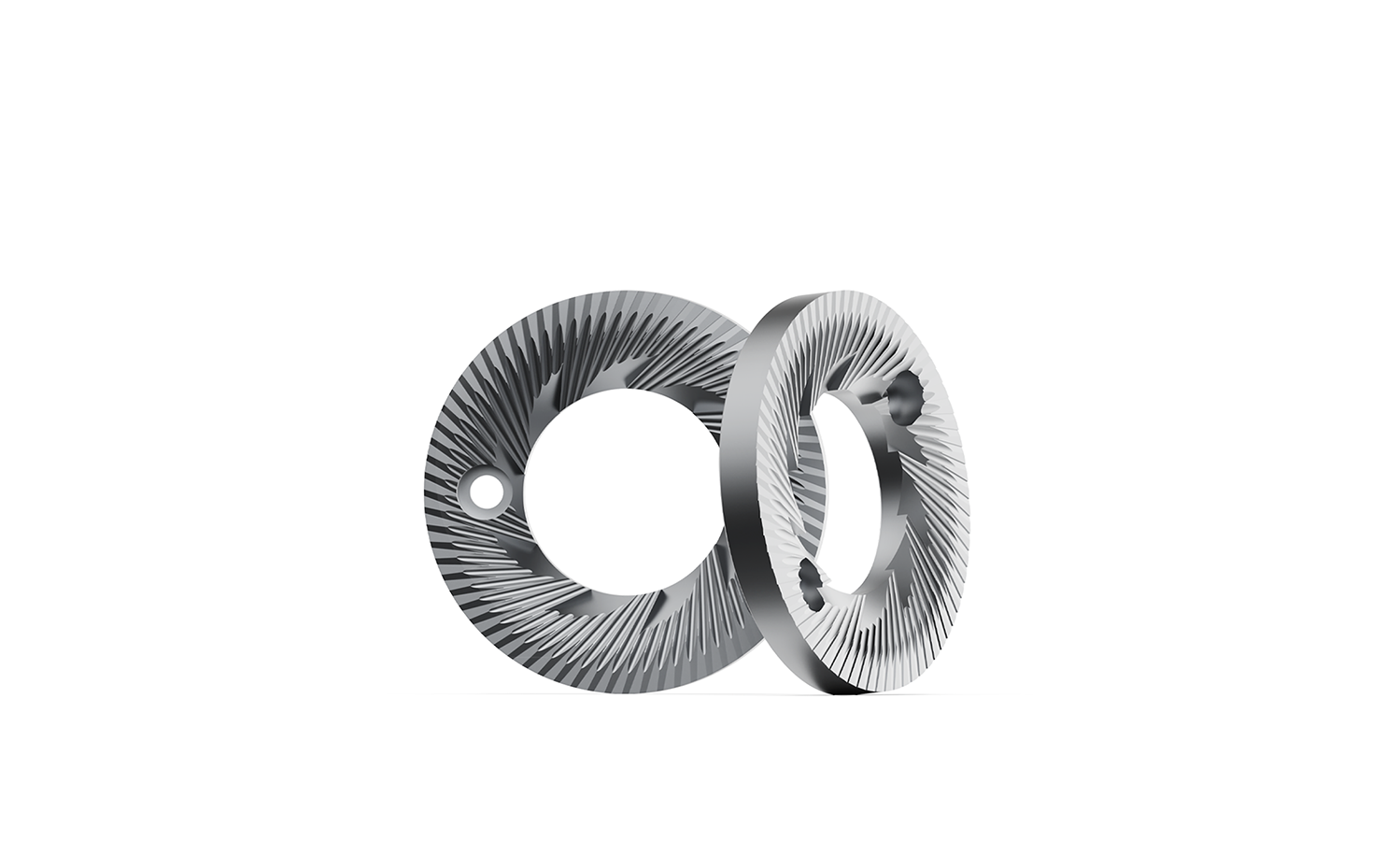 LeBrew 80mm ESP burr set front and back view